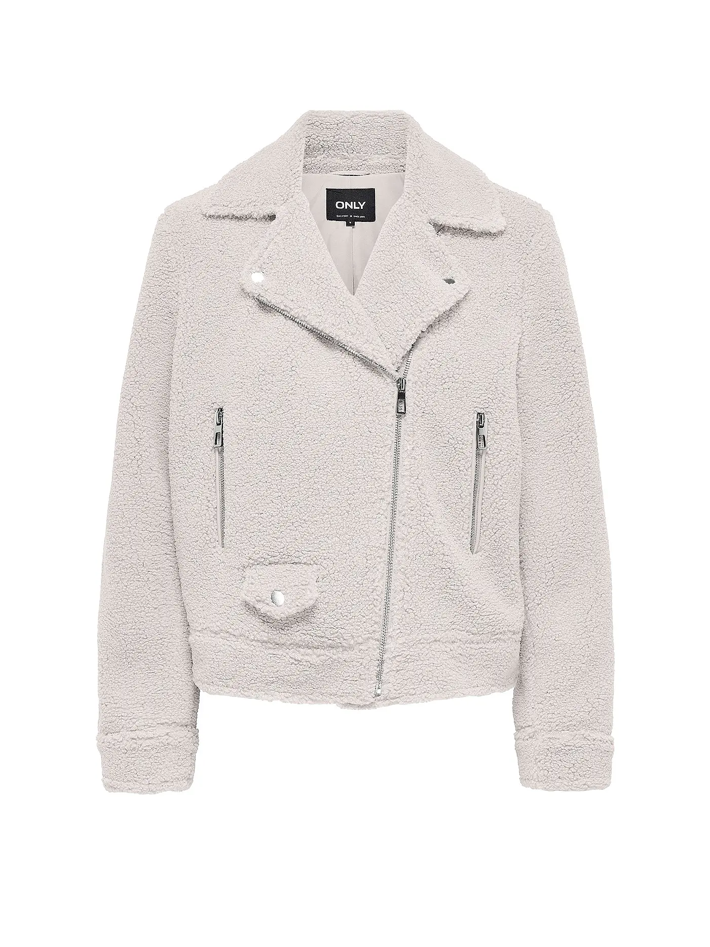 ONLY | Jacke in Felloptik ONLRIO TEDDY BIKER | creme